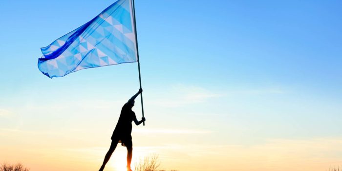 Energirebell med flagga