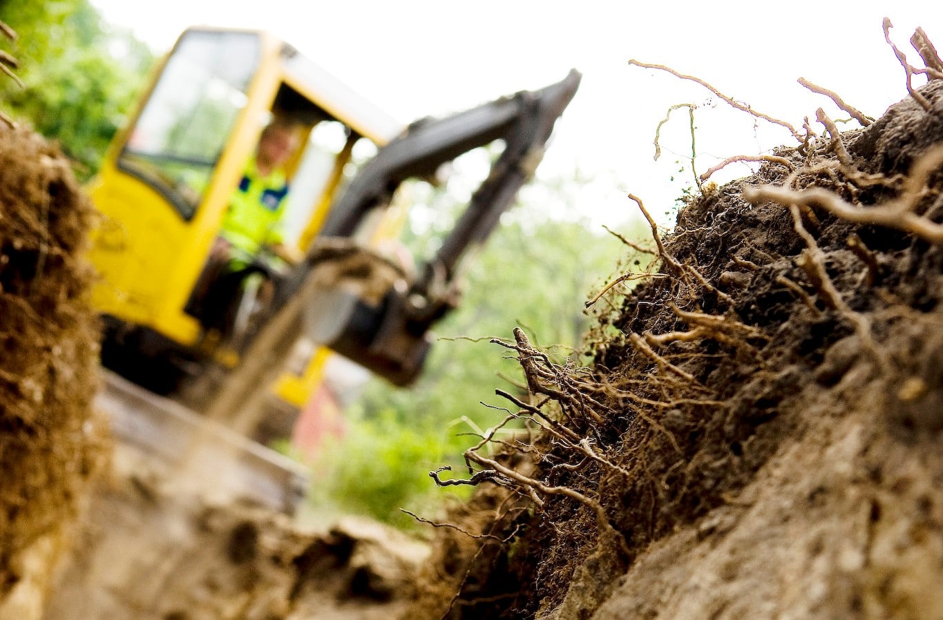 Bild på grävarbete
