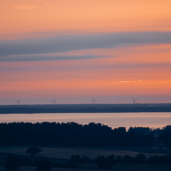 Solnedgång över Kalmar.